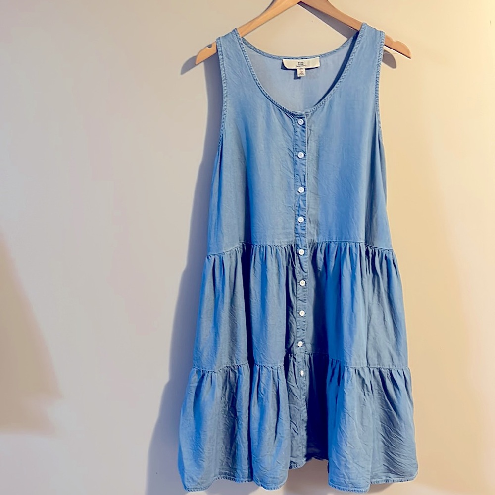 Denim dress fit and flare ladies large